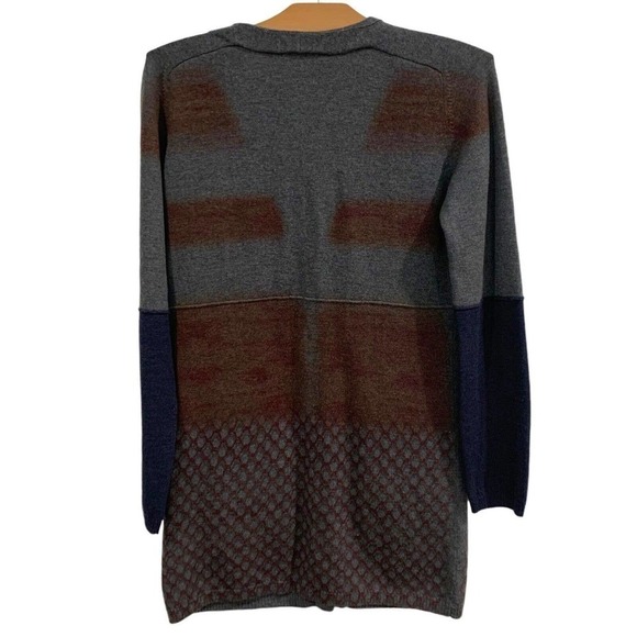 Peter Pilotto | Cardigan Sweater Wool Mixed Print V Neck- size XS Small - Picture 9 of 9